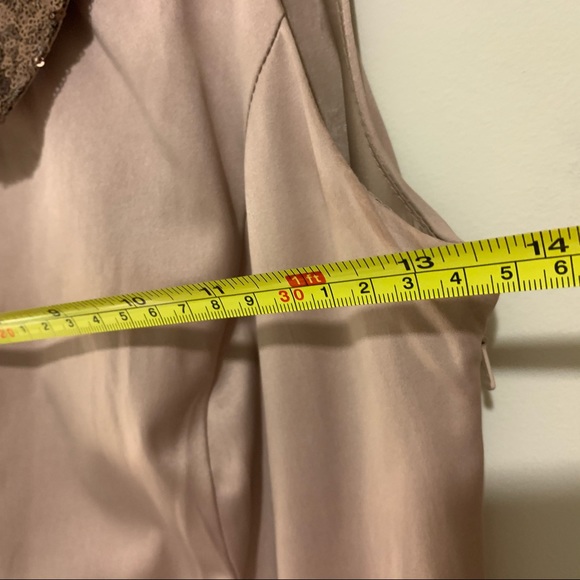 Satin sand colored skater dress with sequin collar - Picture 7 of 9